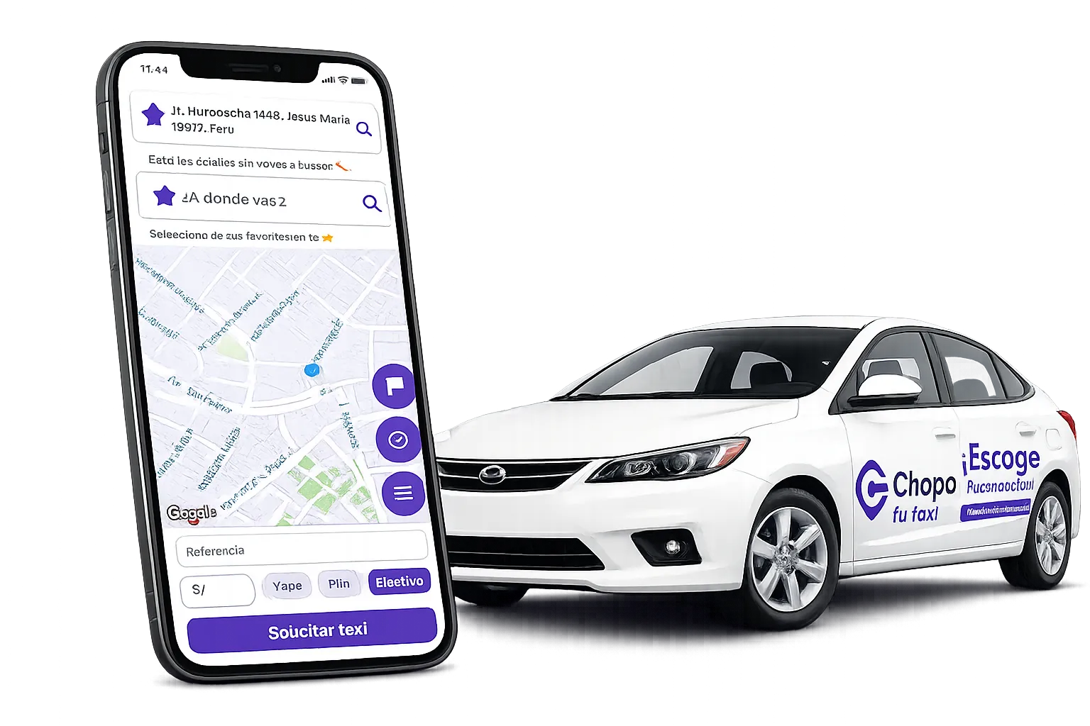 Chapa tu taxi app y auto